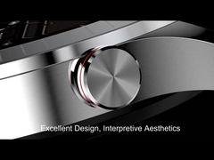 สมาร์ทวอทช์ธุรกิจสำหรับผู้ชายพร้อมการโทร BT Rtl8763ew ซิลิโคนโลหะผสมสังกะสีสีดำ